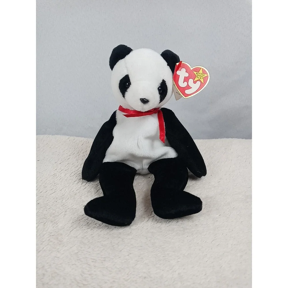 Ty‎ Beanie Baby Fortune The Panda Bear 1997 Panda Bean Bag Plush Stuffed Animal